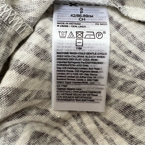 Banana Republic Zebra Print Linen Wrap Top - Picture 6 of 8